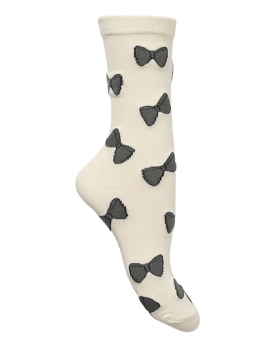 Lollys Laundry - BowLL Strømper - Creme